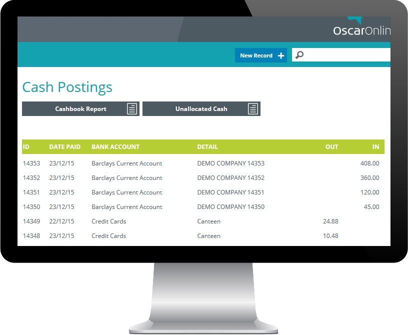 PC Display showing OscarOnline event management screen snippet